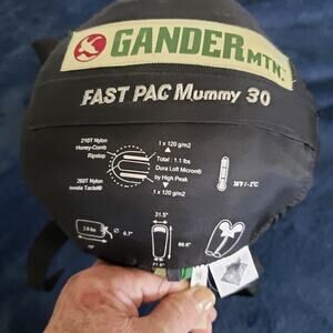Gander Mountain Mummy 30 Sleeping Bag Camping Hunting With Compression Sack